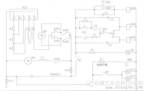 蓄电池铲车电气控制电路