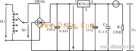 7812引脚图及参数,7812稳压电路图