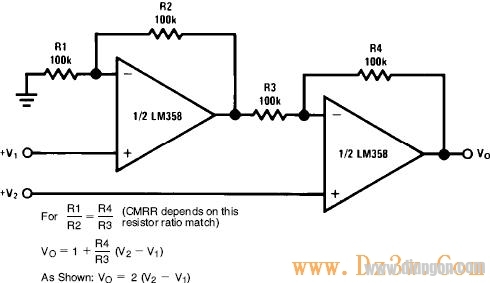 LM358典型应用电路图