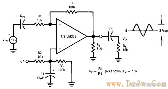 LM358典型应用电路图