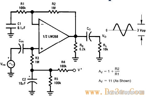 LM358典型应用电路图