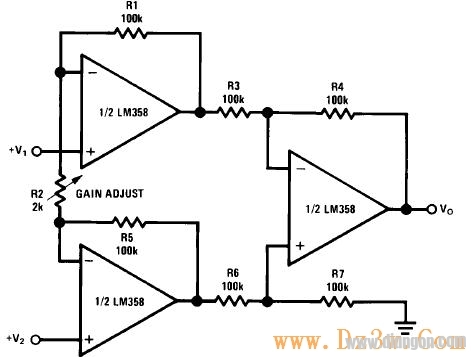 LM358典型应用电路图
