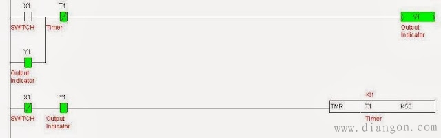 PLC定时器延迟关闭编程实例