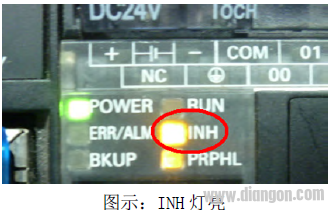 欧姆龙PLC通电后INH 输出禁止