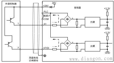 变频器控制端子接线方法图解及常见故障处理方法 变频器控制端子接线方法图解及常见故障处理方法