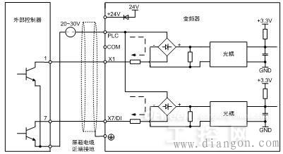 变频器控制端子接线方法图解及常见故障处理方法 变频器控制端子接线方法图解及常见故障处理方法