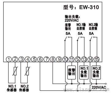 温度控制器接线图 温度控制器接线图