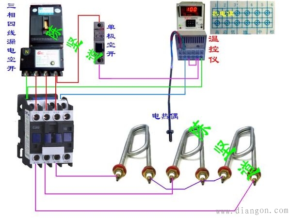 温度控制器接线图 温度控制器接线图