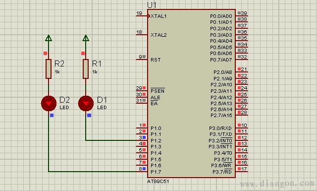 单片机点亮led灯程序详解