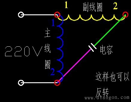 220v单向电动机正反转接法