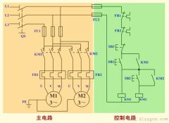 电动机顺序启动控制电路原理图解
