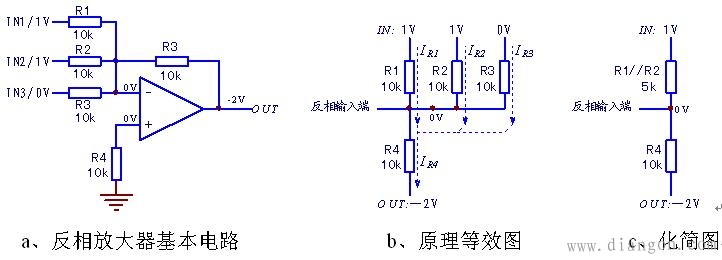 反相加法器原理等效图