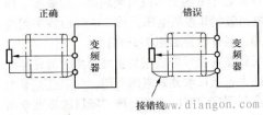 变频器外部控制电路电缆接地的正确接法