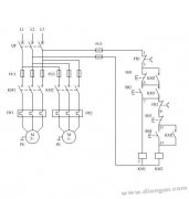 两台电动机顺序起动、顺序停止电路