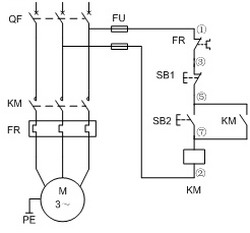 电动机单方向运行的接线