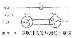 多处控制一盏灯双联开关的几种接法