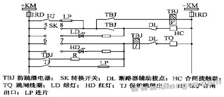 断路器防跳回路接线原理