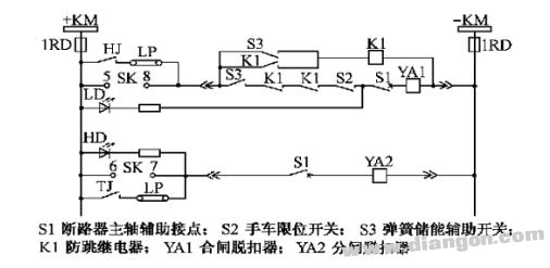 断路器防跳回路接线原理