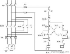 三相异步电动机正反转控制原理图