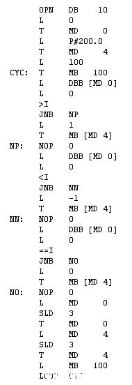 西门子S7-300CPU寄存器状态字的用法