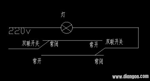 双控开关接线图