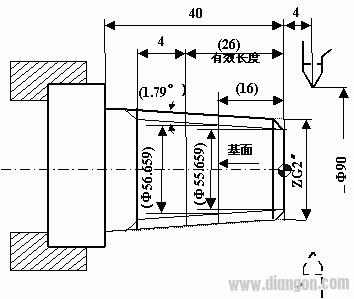 数控车床外螺纹车削加工编程实例