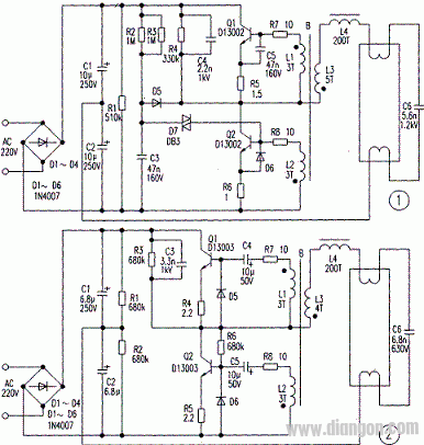 日光灯电路图原理