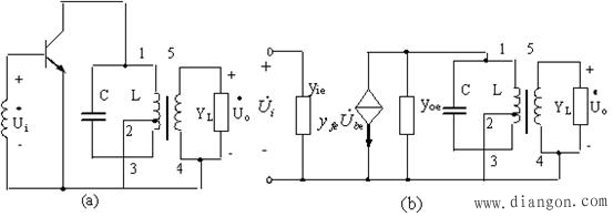 单调谐回路谐振放大器的电路及其等效电路