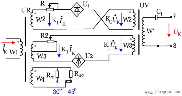功率方向继电器的工作原理