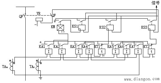单侧电源电网相间短路的电流保护