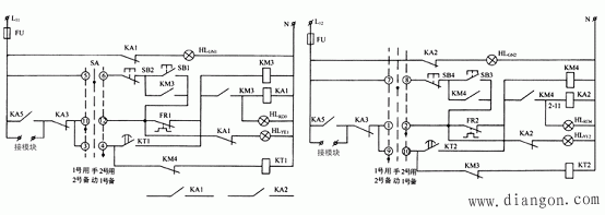 全电压启动的消火栓泵电路