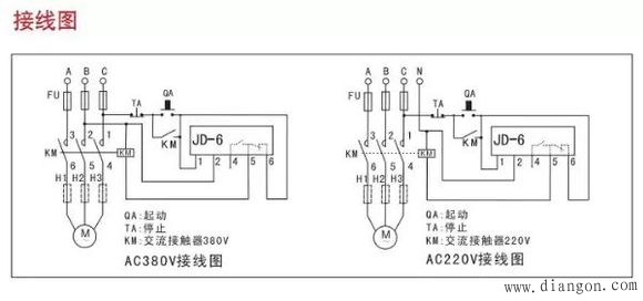 JD-6相序保护器接线图