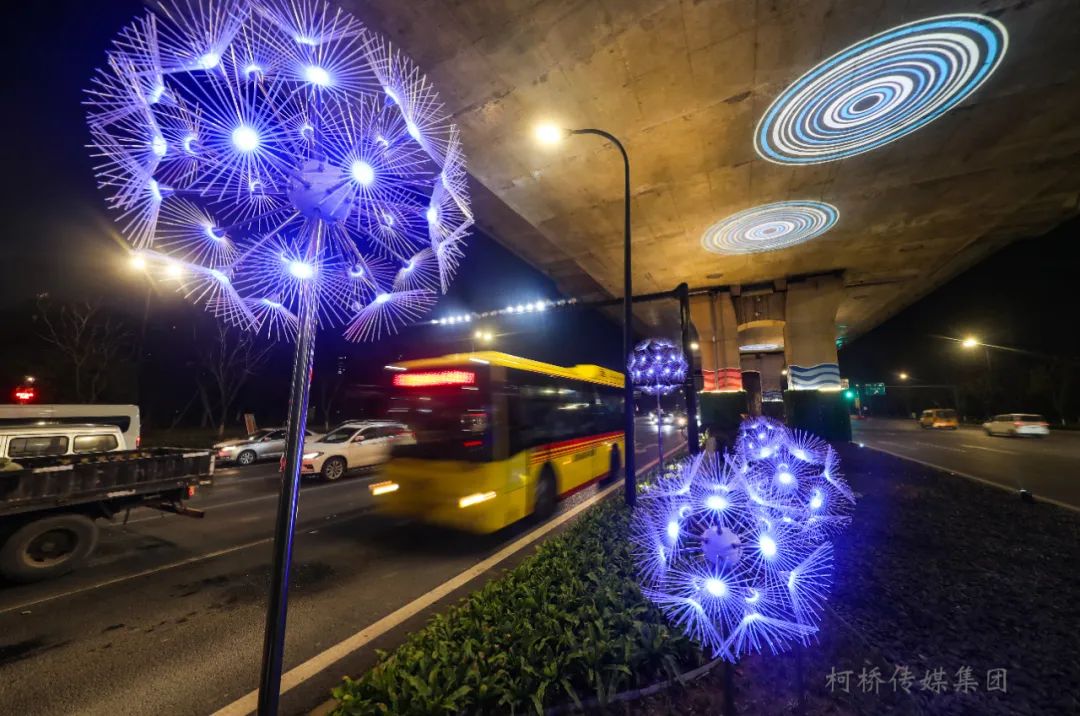 浙江绍兴柯桥区照明改造后亮出新夜景