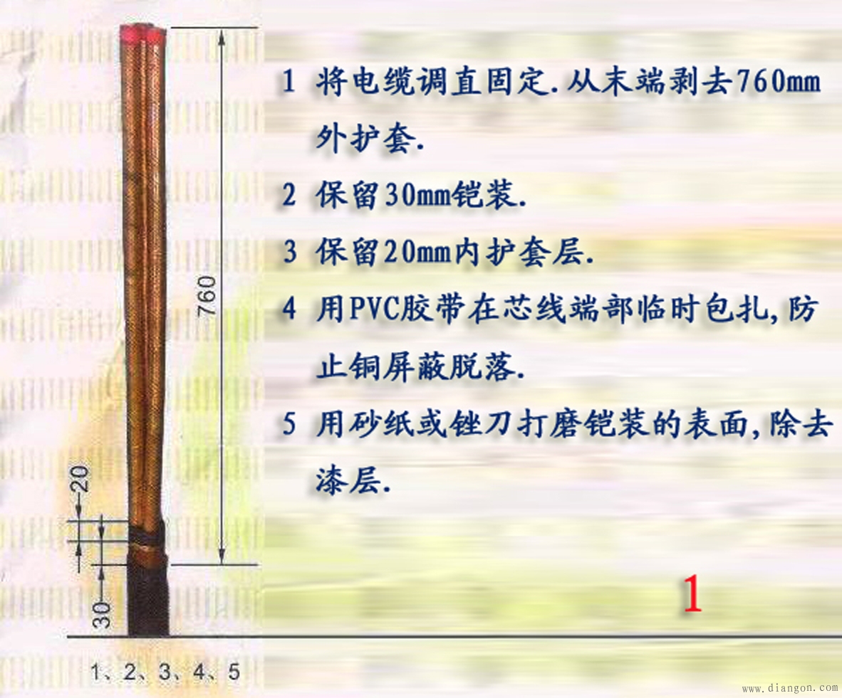 热缩电缆头制作工艺