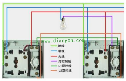 双控三控四控开关接线方法 有图有说明更容易理解