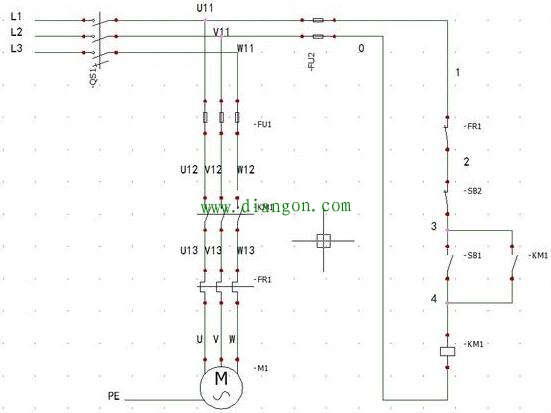 接触器自锁互锁的电动机正反转控制线路图原理图解 接触器自锁互锁的电动机正反转控制线路图原理图解