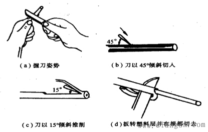 导线绝缘层的剥削 导线绝缘层的剥削