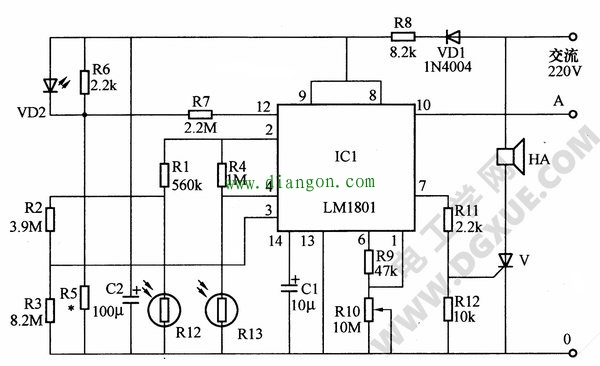 火灾报警器电路工作原理