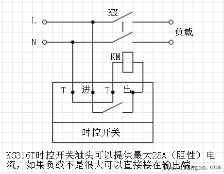 kg316t微电脑时控开关接线图