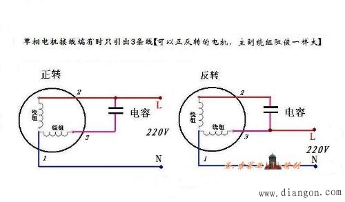单相电机正反转控制图
