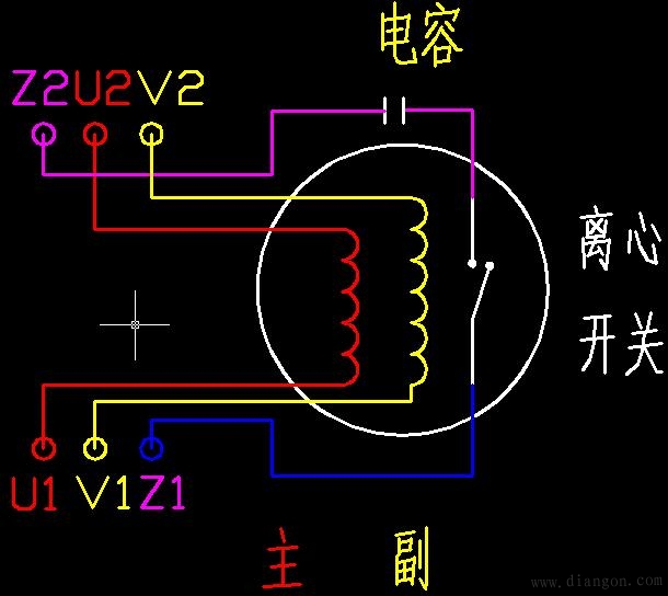 单相电机正反转控制图