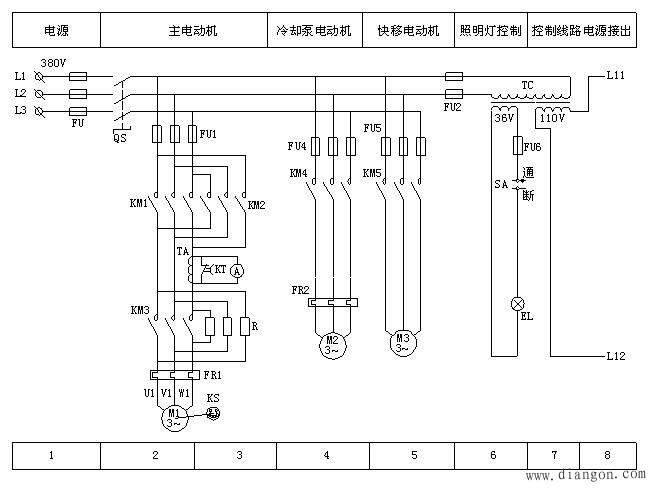 C650型卧式车床电气控制线路