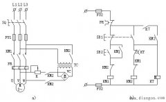 时间原则控制的单向能耗制动线路