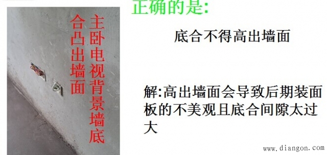 图解家装电工不合格施工及正确规范标准