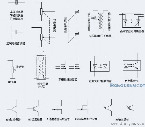 电路板上电子元件符号
