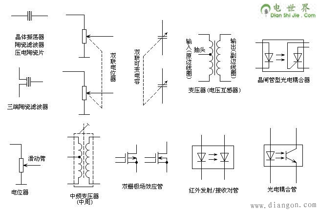 电路板上电子元件符号