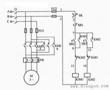电动机接触器互锁正反转控制电路