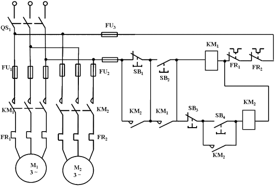 多台电动机的联锁控制