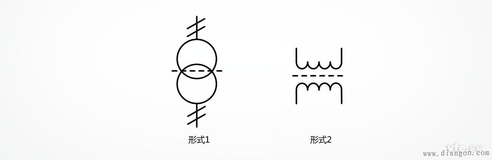 双绕组变压器电气符号