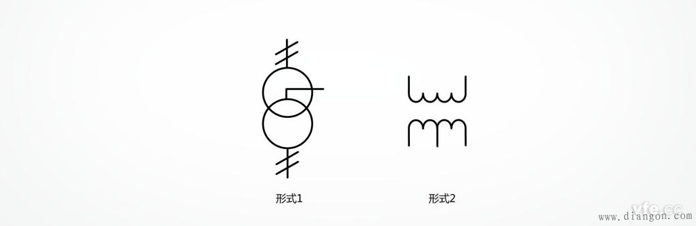 双绕组变压器电气符号
